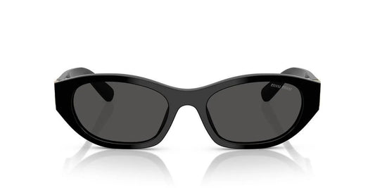 Miu Miu MU A03S 16K08Z Sunglasses 53mm Black / Dark Grey Solid Lens