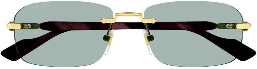 Gucci Sunglasses GG1221S 003 56mm Gold Burgundy / Green Lens