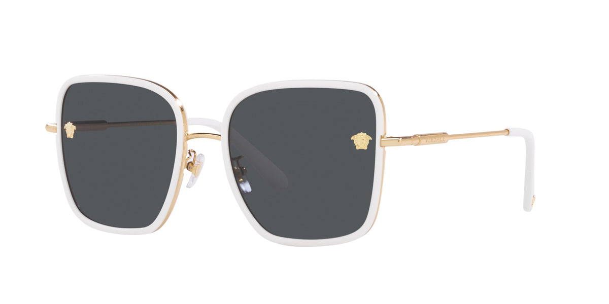 Versace Sunglasses VE2247D 147187 57mm White / Dark Grey Lens