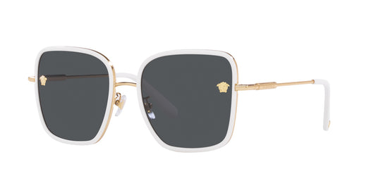 Versace Sunglasses VE2247D 147187 57mm White / Dark Grey Lens