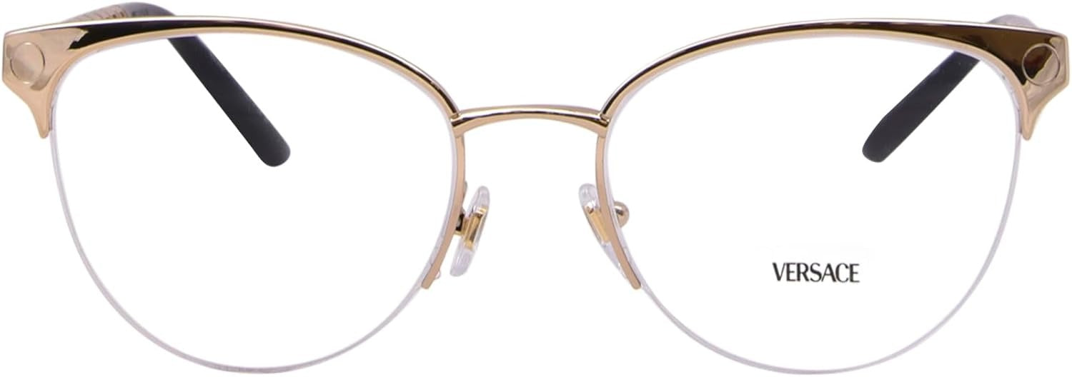 Versace VE1297 1002 Eyeglasses 53mm Gold / Clear Demo Lens
