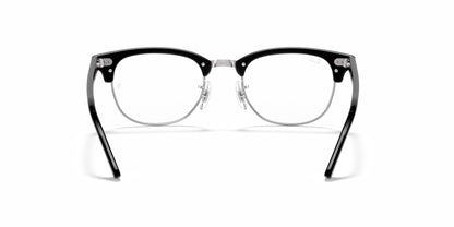Ray-Ban RX5154 2000 Clubmaster Eyeglasses 53mm Black-Silver / Clear Demo Lens