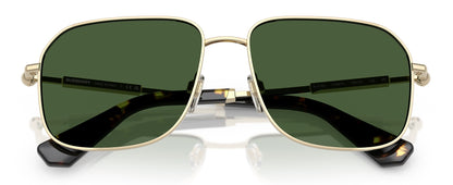 Burberry BE3159 110971 Square Sunglasses 59mm Light Gold / Dark Green Lens
