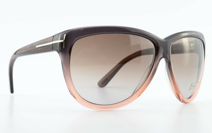 Tom Ford Olympia Sunglasses TF128 20F 62mm Dark Grey-Pink / Brown Gradient Lens