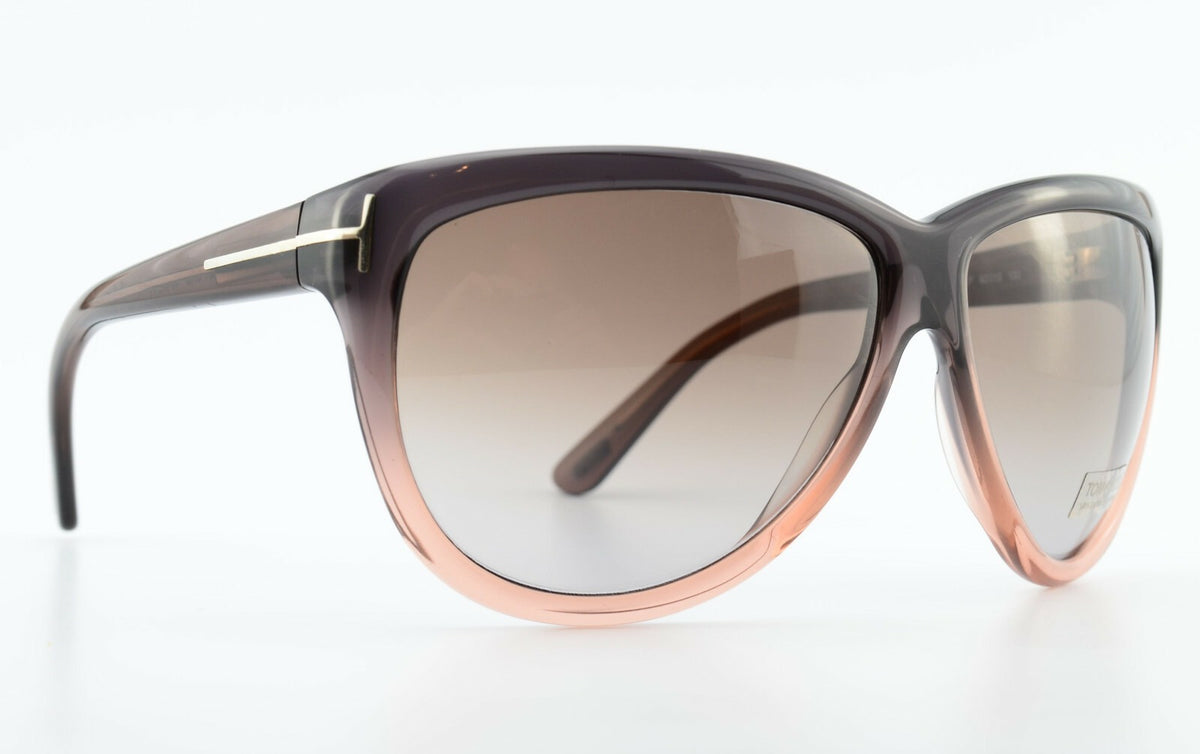 Tom Ford Olympia Sunglasses TF128 20F 62mm Dark Grey-Pink / Brown Gradient Lens