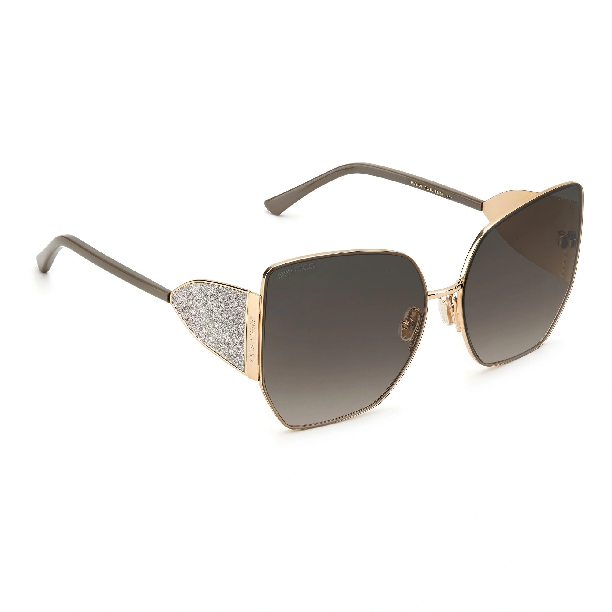 Jimmy Choo Sunglasses JC RIVER/S 763 HA 61mm Gold Mud / Grey Gradient Lens