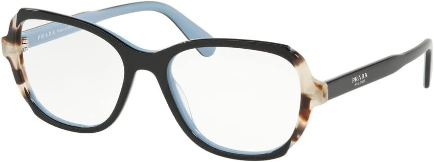 Prada Eyeglasses PR03VV KHR1O1 54mm Top Black On Azure / Demo Lens