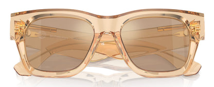 Burberry BE4424 40635A Sunglasses 52mm Transparent Brown/Light Brown Mirror Gold