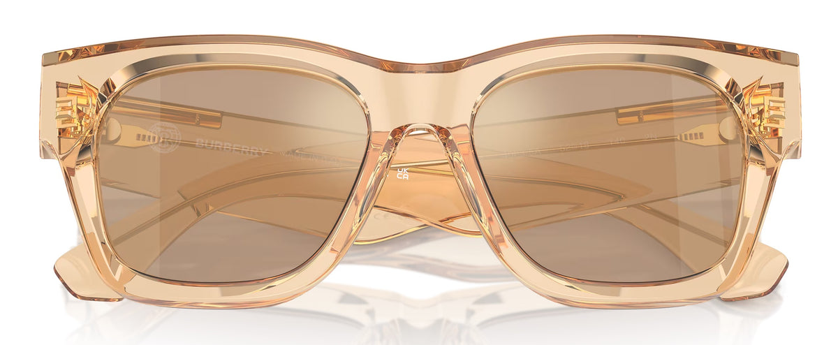 Burberry BE4424 40635A Sunglasses 52mm Transparent Brown/Light Brown Mirror Gold