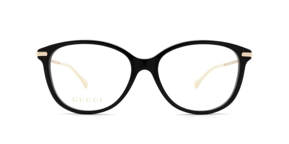 Gucci GG0967O 001 Eyeglasses 53mm Black Gold / Clear Demo Lens
