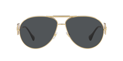 Versace Sunglasses VE2249 100287 65mm Gold / Dark Grey Lens
