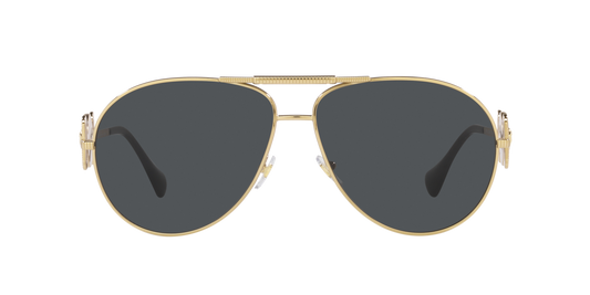 Versace Sunglasses VE2249 100287 65mm Gold / Dark Grey Lens
