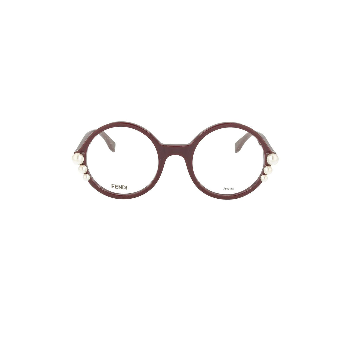 Fendi Eyeglasses FF0298 0T7 51mm Plum W Pearls / Demo Lens