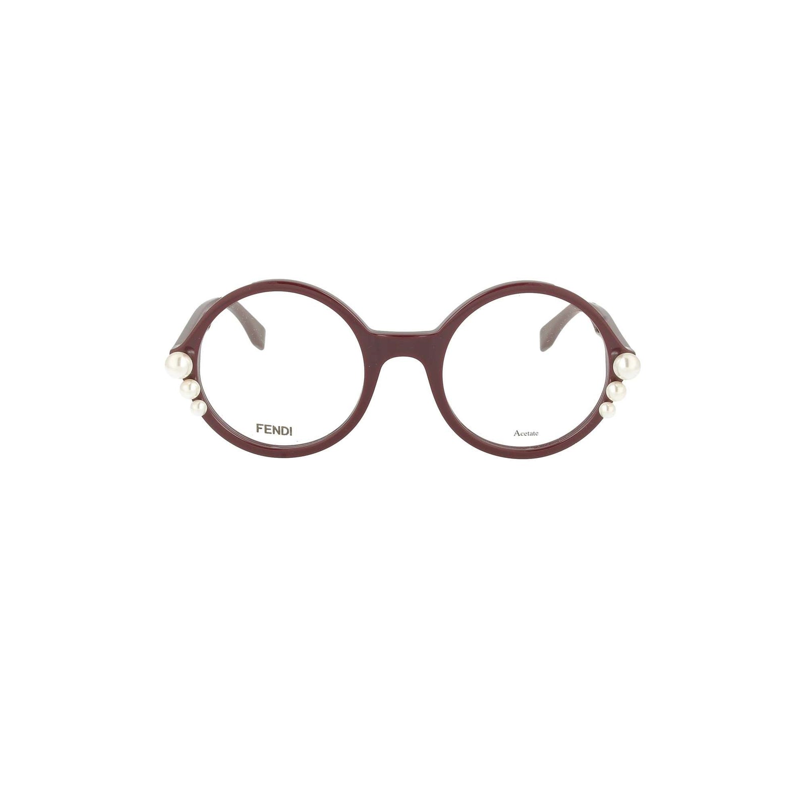 Fendi Eyeglasses FF0298 0T7 51mm Plum W Pearls / Demo Lens
