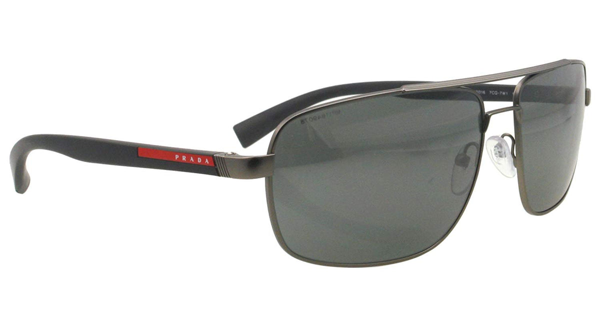 Prada Linea Rossa Sunglasses PS 55NS 7CQ7W1 63mm Gunmetal / Grey Silver Mirror