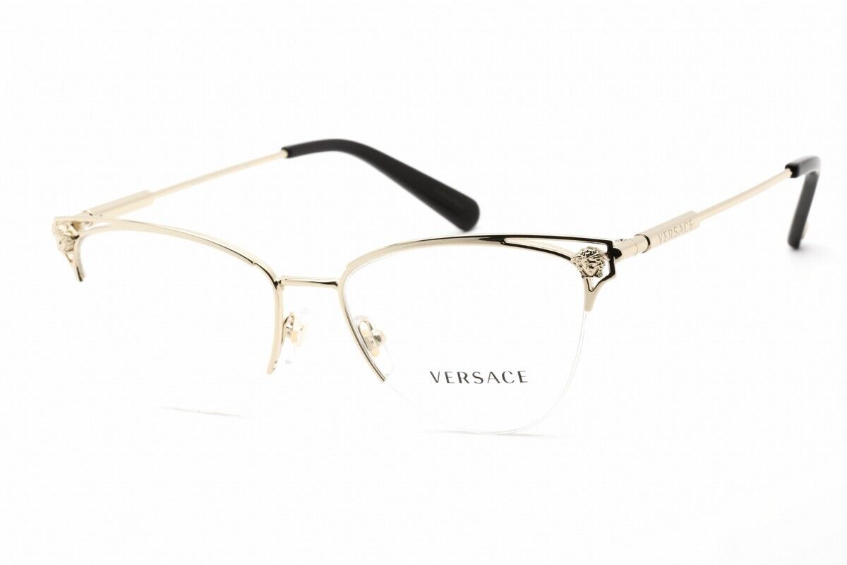 Versace Eyeglasses VE1280 1252 53mm Pale Gold / Demo Lens