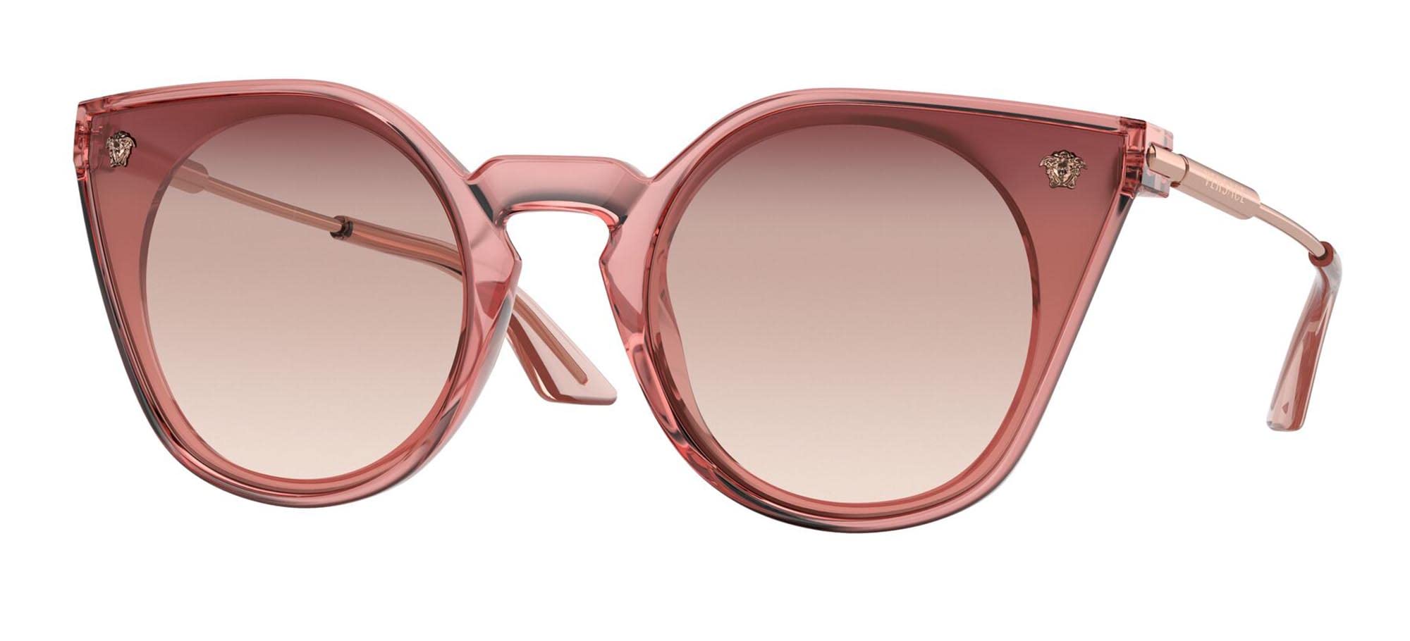 Versace Sunglasses VE4410 53220P 60mm Transparent Pink / Gradient Orange Lens