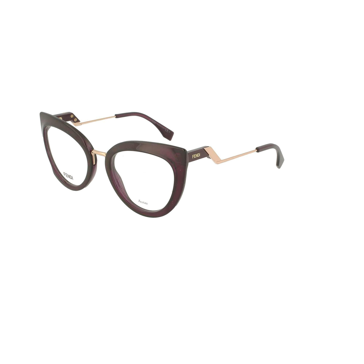 Fendi Eyeglasses FF0334 0T7 51mm Plum / Demo Lens