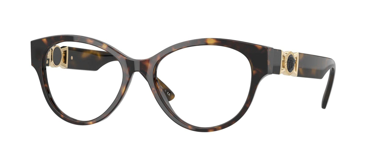 Versace Eyeglasses VE3313 108 54mm Havana / Demo Lens