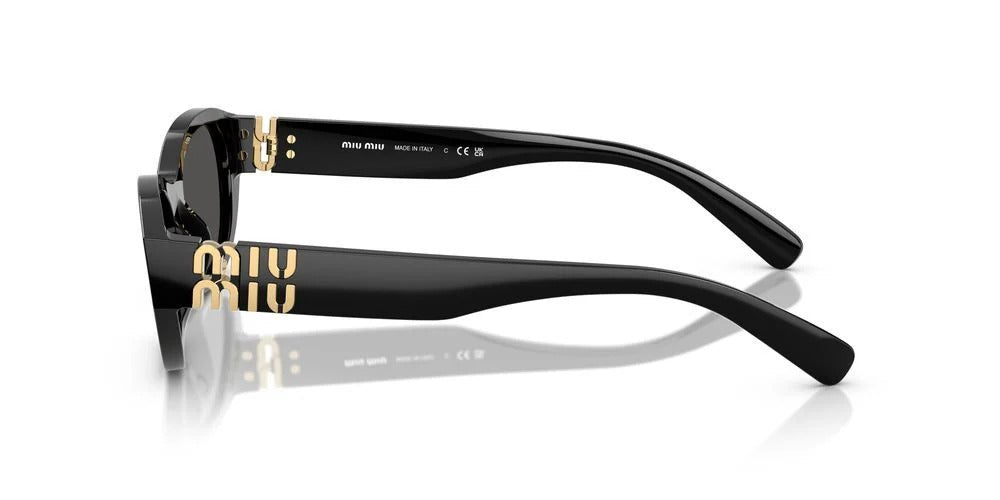 Miu Miu MU A03S 16K08Z Sunglasses 53mm Black / Dark Grey Solid Lens