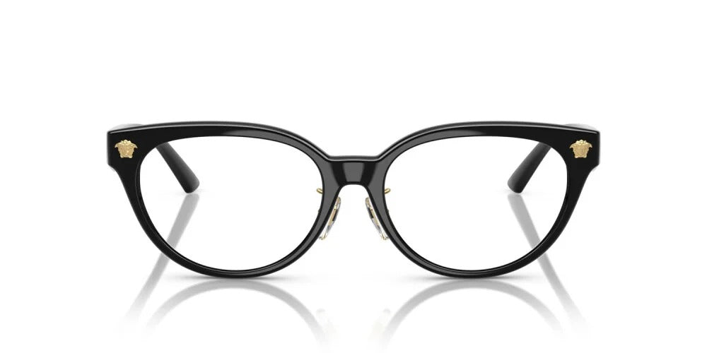 Versace VE3370D GB1 Eyeglasses 54mm Black / Clear Demo Lens