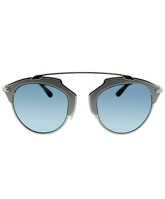 Dior So Real P7Q 8N Sunglasses Grey Leather-Silver / Blue Lens