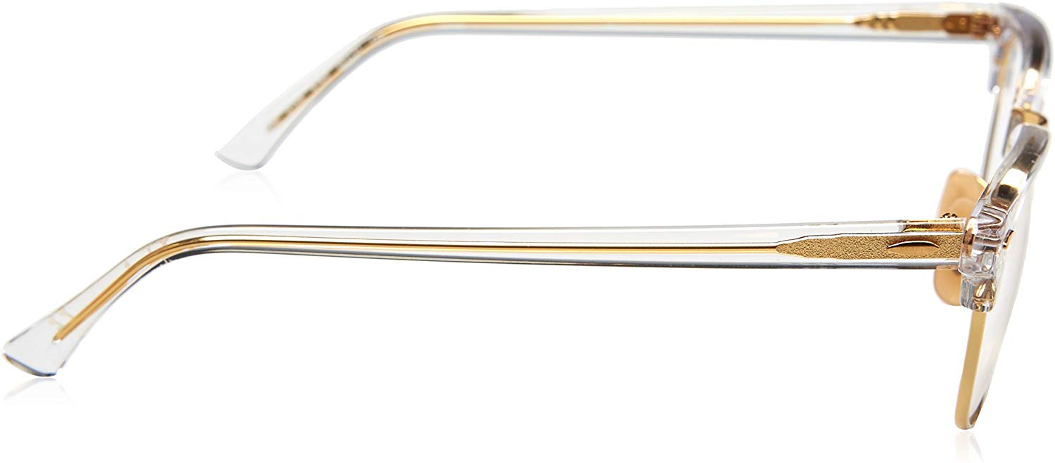 Ray-Ban RX5154 5762 Eyeglasses 49mm Transparent-Gold / Clear Demo Lens