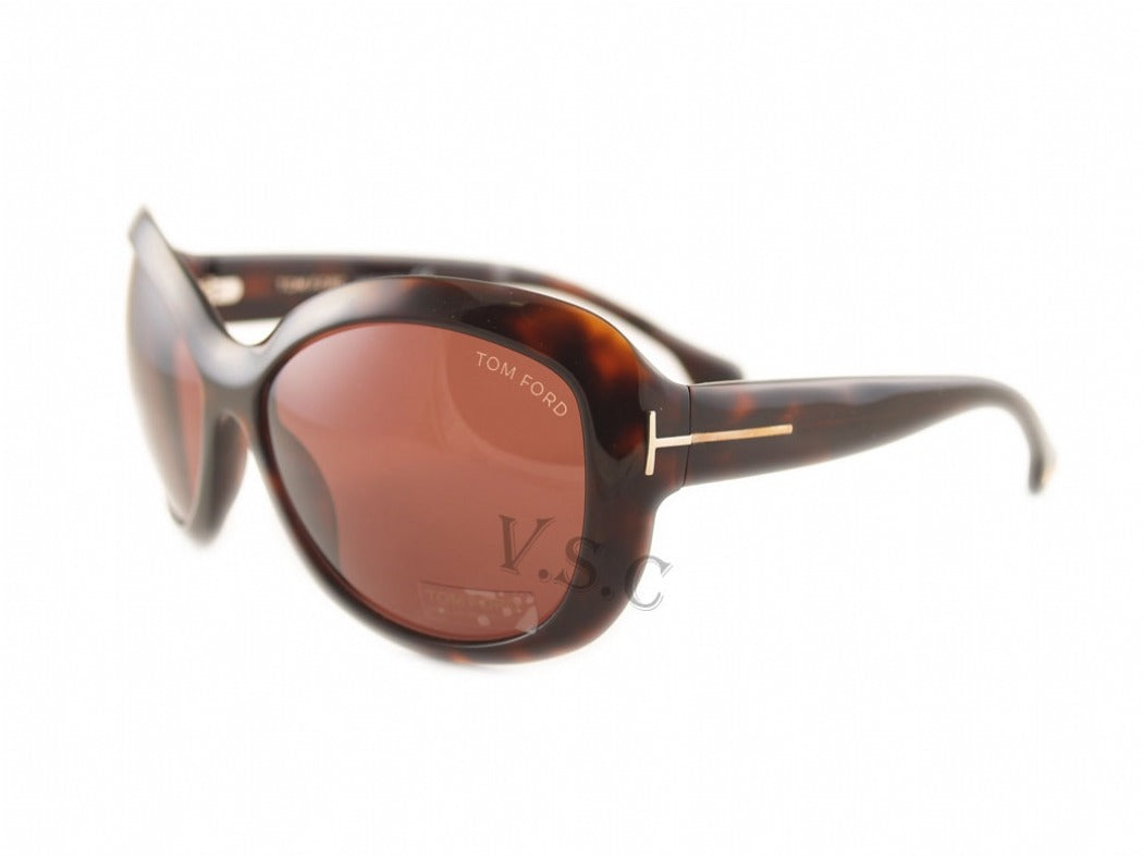 Tom Ford Sunglasses TF82 Veronique 160 60mm Dark Havana / Brown Lens (VINTAGE)