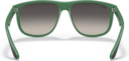 Ray-Ban RB4147 656811 Sunglasses 56mm Matte Black On Green / Grey Gradient Lens