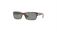 Persol PO2803/S 24/58 Rectangle Sunglasses 58mm Havana / Green Polarized Lens