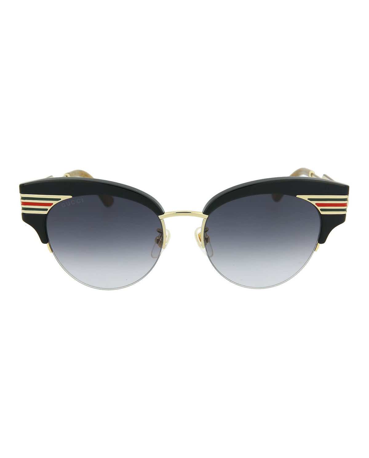 Gucci Sunglasses GG0283S 001 53mm Black Gold / Grey Gradient Lens