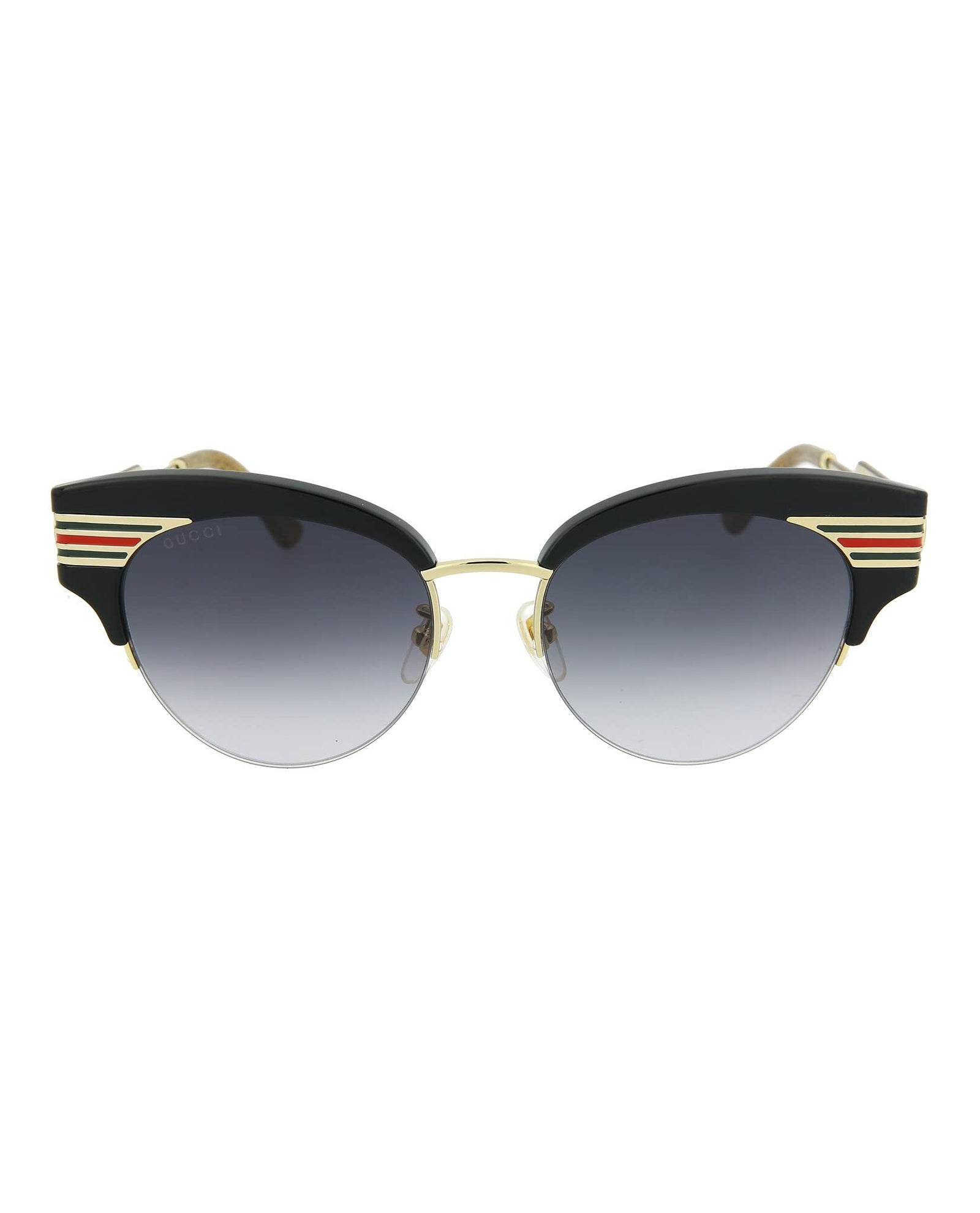 Gucci Sunglasses GG0283S 001 53mm Black Gold / Grey Gradient Lens