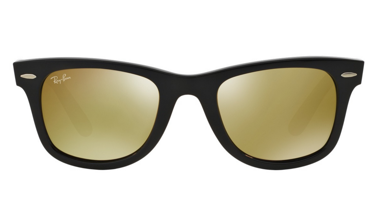 Ray-Ban RB2140 117393 Sunglasses 50mm Black-Olive Green / Gold Mirror Lens