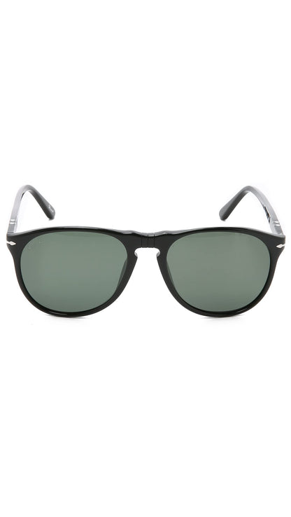 Persol PO9649/S 95/58 Sunglasses 55mm Black / Green Polarized Lens