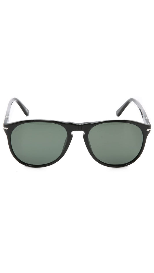 Persol PO9649/S 95/58 Sunglasses 55mm Black / Green Polarized Lens