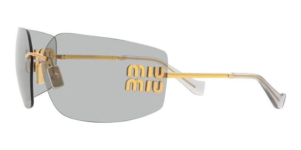 Miu Miu MU 54YS 5AK30B Sunglasses Gold Havana / Light Grey Lens