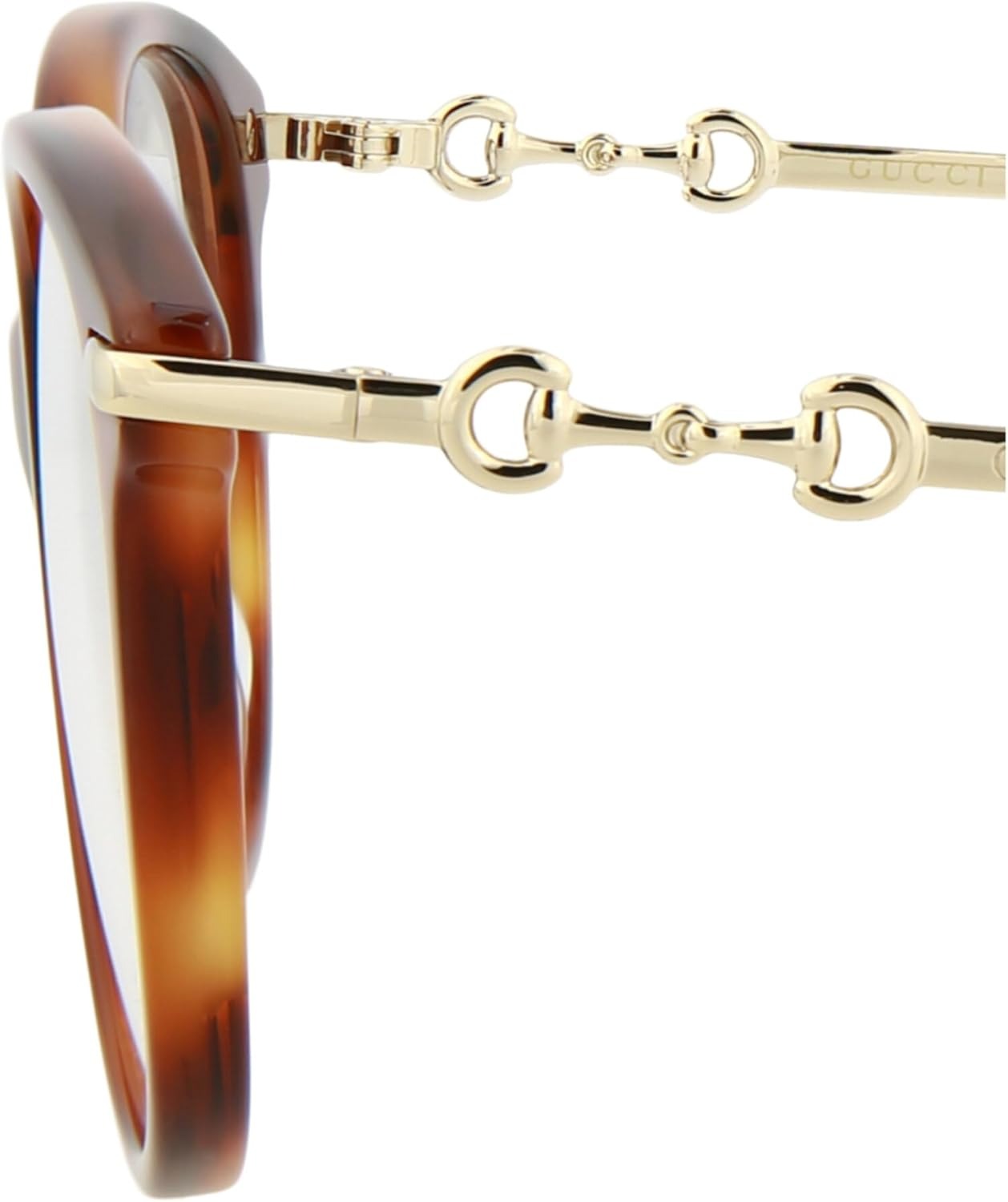 Gucci GG0967O 002 Eyeglasses 53mm Havana Gold / Clear Demo Lens