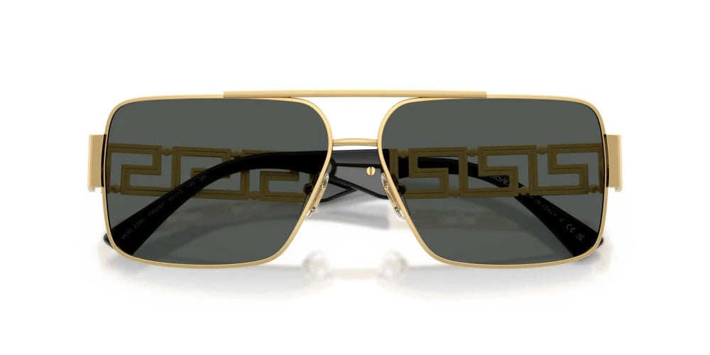 Versace Sunglasses VE2290 100287 61mm Gold / Dark Grey Lens