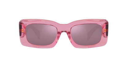 Versace Sunglasses VE4444U 5355AK 54mm Transparent / Violet Internal Mirror Silver Lens