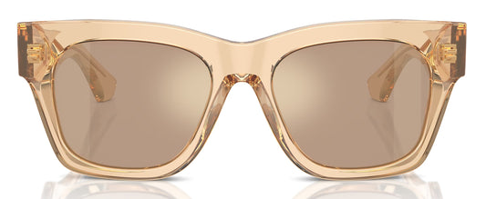Burberry BE4424 40635A Sunglasses 52mm Transparent Brown/Light Brown Mirror Gold