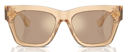 Burberry BE4424 40635A Sunglasses 52mm Transparent Brown/Light Brown Mirror Gold
