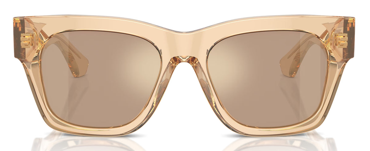 Burberry BE4424 40635A Sunglasses 52mm Transparent Brown/Light Brown Mirror Gold