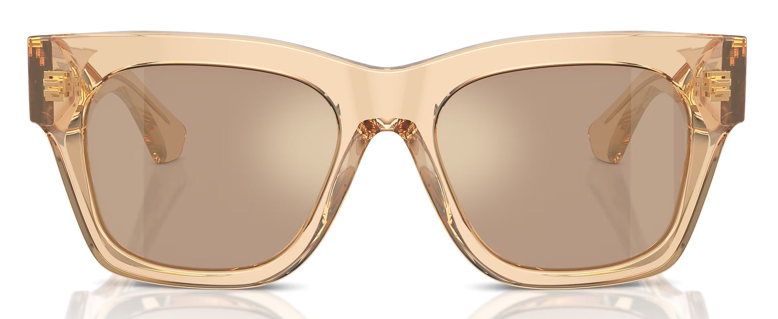 Burberry BE4424 40635A Sunglasses 52mm Transparent Brown/Light Brown Mirror Gold