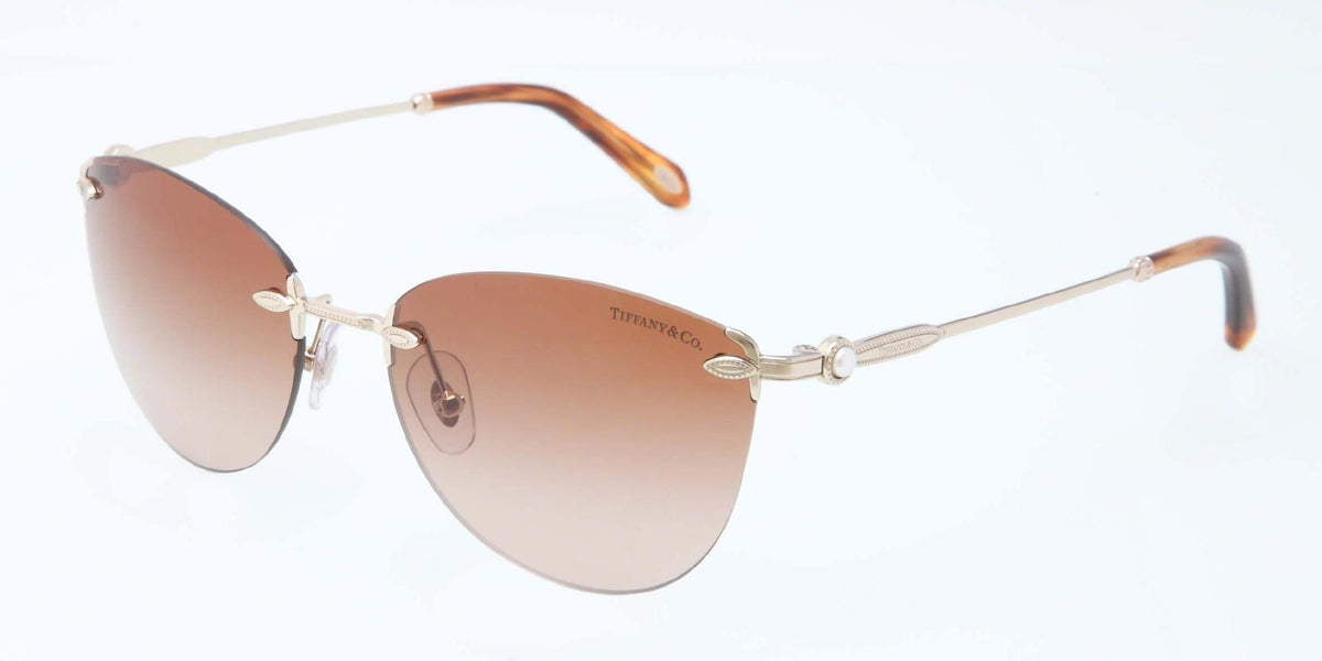 Tiffany &amp; Co Sunglasses TF3042H 60213B 55mm Pale Gold / Brown Gradient Lens