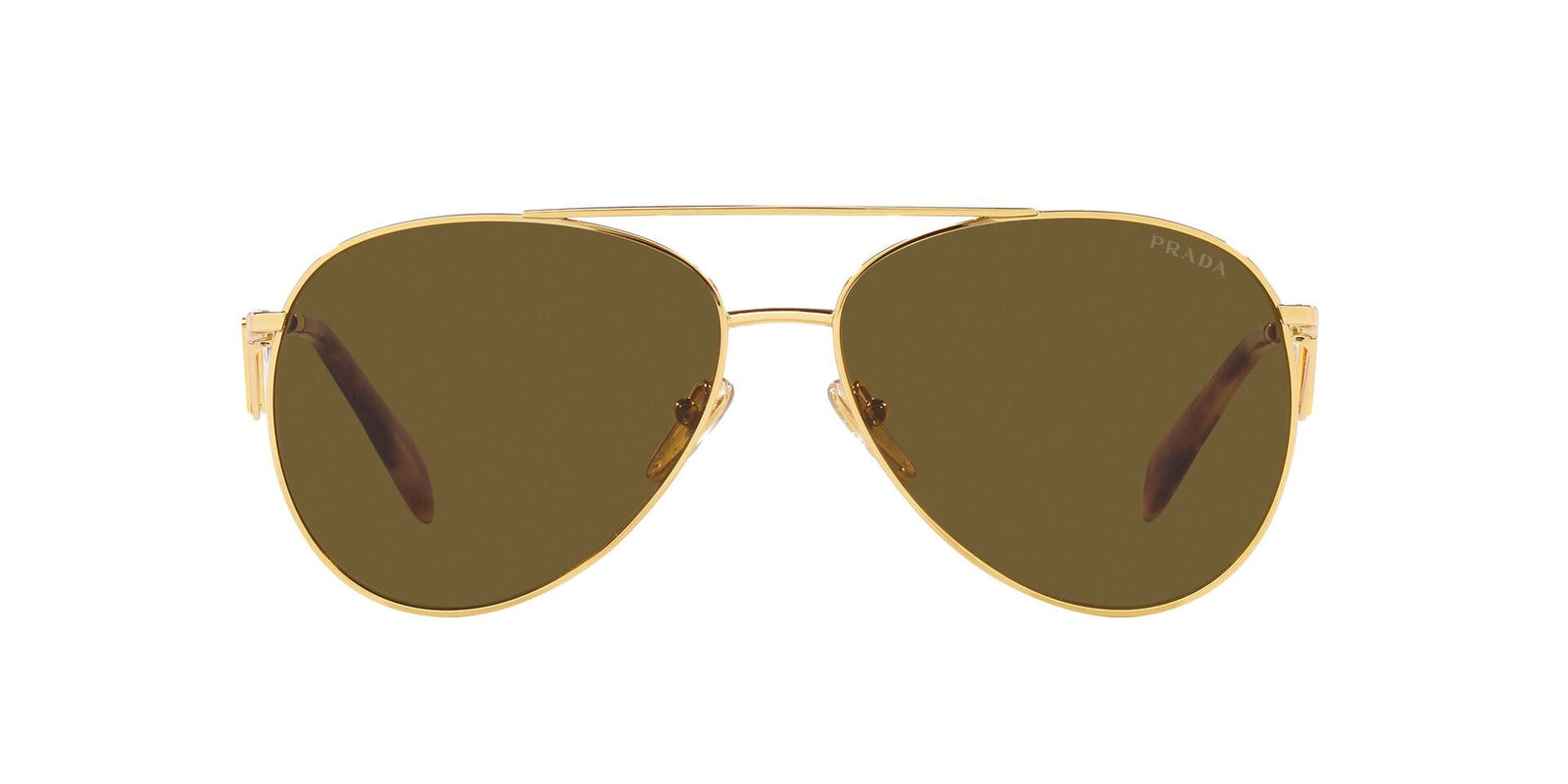 Prada Sunglasses PR73ZS 5AK01T 61mm Gold / Dark Brown Lens