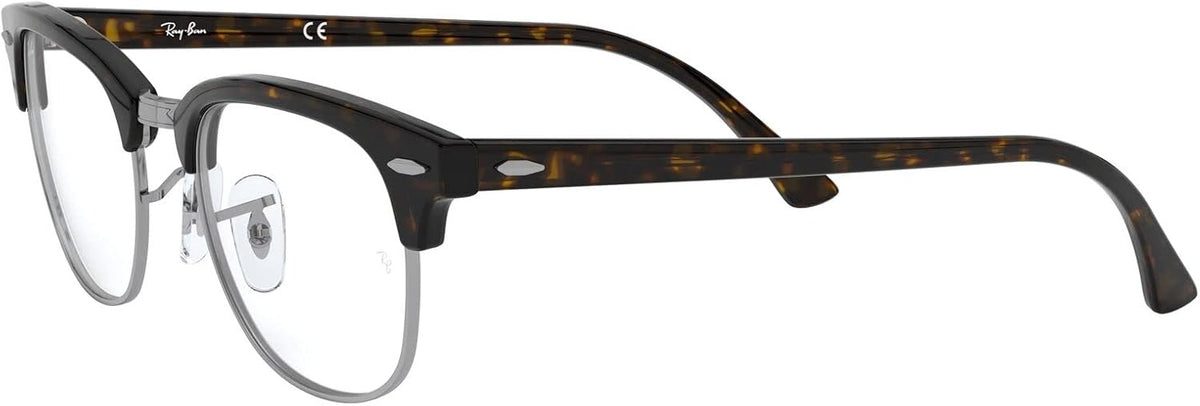 Ray-Ban RX5154 2012 Clubmaster Eyeglasses 49mm Dark Havana / Clear Demo Lens