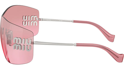 Miu Miu MU B53S 1BC70Y Sunglasses Silver / Pink Mirror Silver Gradient Lens
