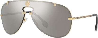 Versace Sunglasses VE2243 10026G 43mm Gold / Light Grey Mirror Silver Lens