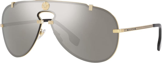 Versace Sunglasses VE2243 10026G 43mm Gold / Light Grey Mirror Silver Lens