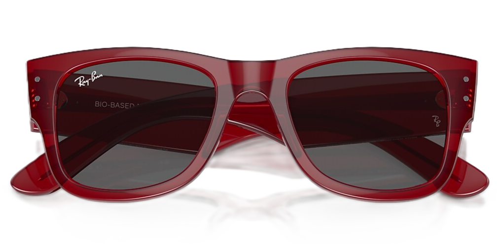 Ray-Ban RB0840SF 6679B1 Sunglasses 52mm Transparent Red / Dark Grey Lens